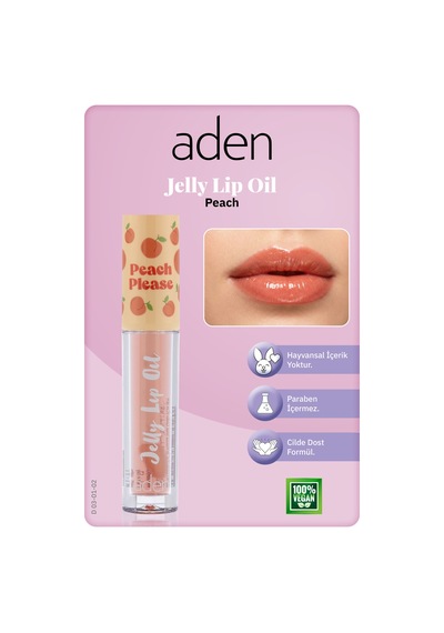 Aden Jelly Lip Oil - Dudak Yağı Peach Şeftali Diğer