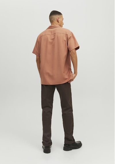 Jack & Jones Rahat Kesim Kısa Kollu Gömlek- Blujude 12231689 Amber Brown Kahverengi
