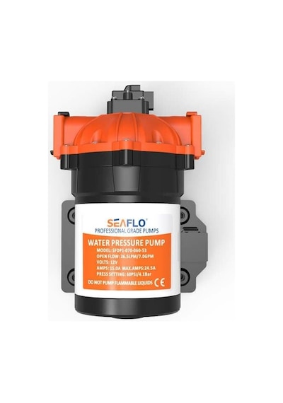 Seaflo Sfdp1-070-060-53 12 Volt Otomatik Hidrofor, Tekne, Yat, Karavan 26.5 Lt/dk 4.2 Bar