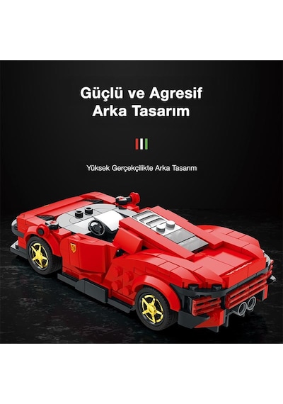 Reobrix Creator 11027 Ferrari Daytona Sp3 Spor Araba Yaratıcı Yapı Blok Seti Building Blocks - 350 Parça