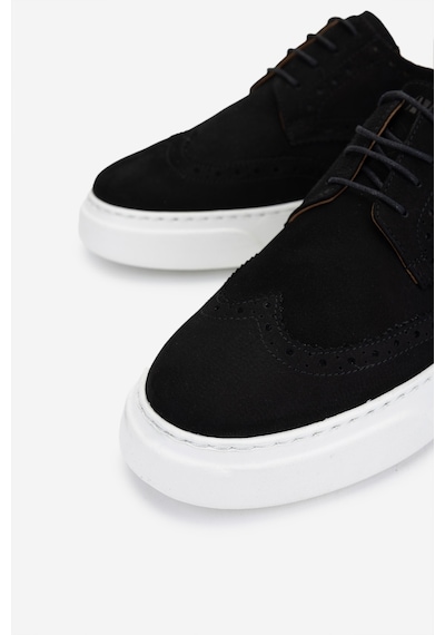 Valmenti Erkek Hakiki Deri Siyah Nubuk Sneakers & Spor Ayakkabı 871 1207 Erk Erk Y25 Sıyah Nbk Siyah