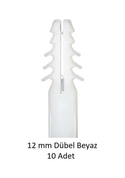 Dübel, 12 Mm Beyaz Dübel, 10 Adet