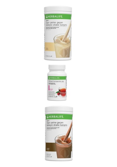 Herbalife Aylık Başlangıç Seti 2 Adet Shake Vanilya Çikolata 1 Adet Çay Ahududu