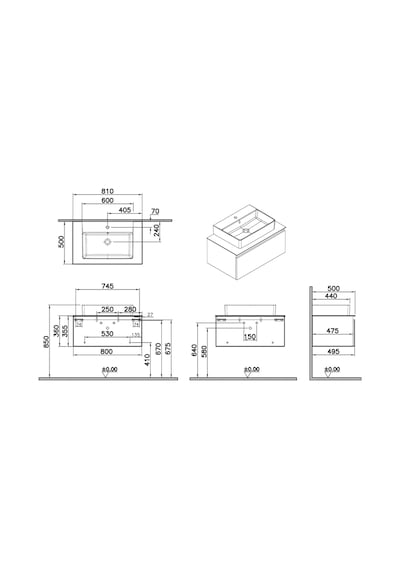 VitrA Nuo 67693 Lavabo Dolabı Parlak Antrasit Çanak Lavabolu 80 CM Parlak Antrasit VitrA Nuo 67693 Lavabo Dolabı Parlak Antrasit Çanak Lavabolu 80 CM Parlak Antrasit