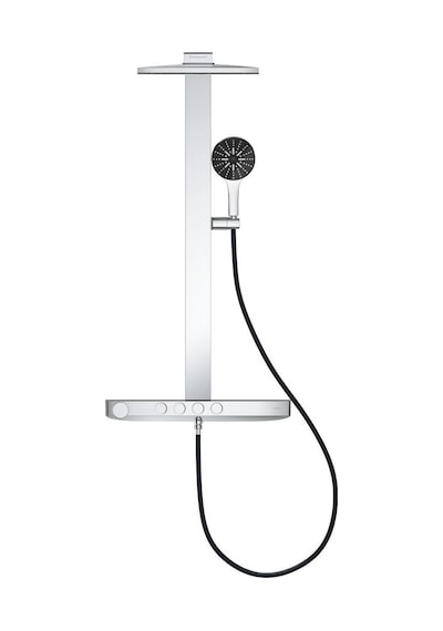 Grohe Rainshower Aqua Pure Duvara Monte Termostatik Bataryalı Duş Sistemi Siyah/krom - 100964kı00 Siyah