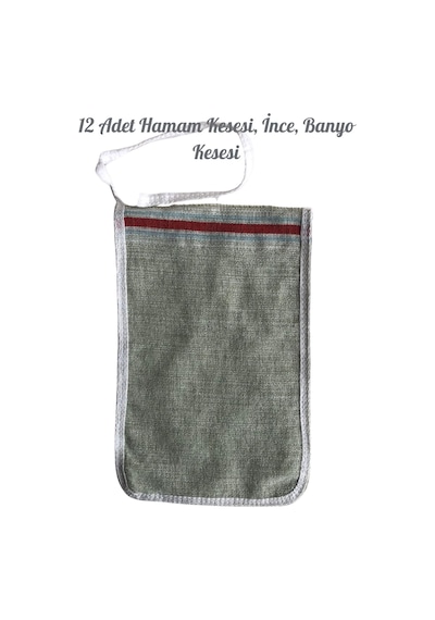 Miosse Home 12'li Paket İnce Hamam Kesesi Geleneksel Banyo Kesesi