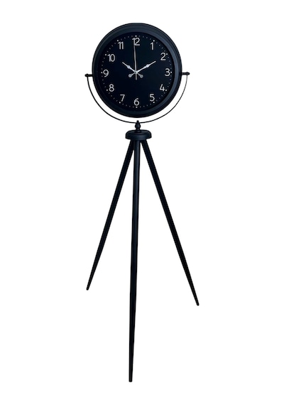 Sade Siyah Tripod Ayaklı Saat Çok Renkli