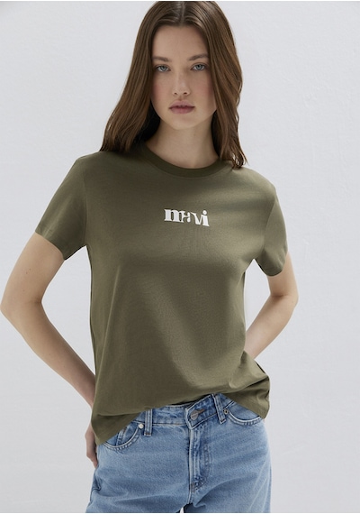 Mavi - Mavi Logo Baskılı Yeşil Tişört 1612241-71549 Yeşil