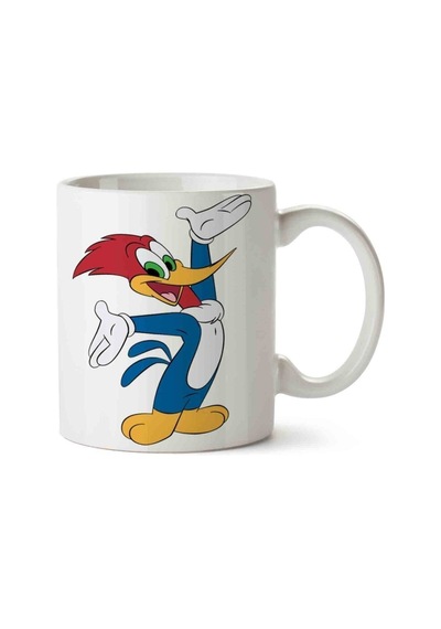 Woody Woodpecker Ağaçkakan Porselen Kupa Bardak Beyaz