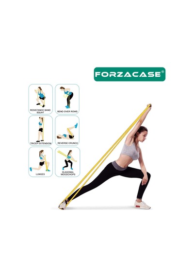 Forzacase Kolay Direnç Pilates Egzersiz Lastiği 120cm Sarı Fc1... Sarı
