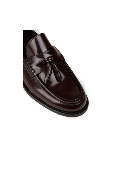 Deery Erkek Bordo Hakiki Deri Püsküllü Makosen - 02001mbrdm01 Bordo