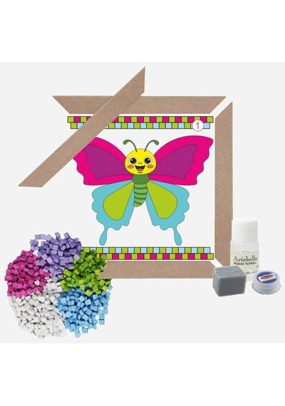 23 I Çocuk Ahşap Çerçeveli Seramik Mozaik Set 20x20 Cm