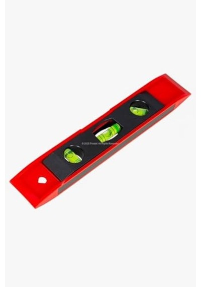 Mini Su Terazisi, 23 Cm, Mıknatıslı, Kompakt Su Terazisi, Plastik Gövde, Hassas Ölçüm Seviyelendirme Aracı
