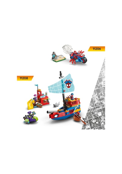 LEGO® Marvel Spidey Ve Arkadaşları Spidey: Su Altı Araçları 11207 -4 Yaş ve Üzeri Çocuklar için Yaratıcı Oyuncak Yapım Seti (154P)