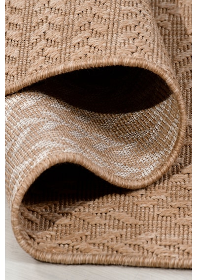Sierra Halı Jüt Hasır Görünümlü Modern Kilim Ve Yolluk, İnce Bukle Dokuma Bej - Naturel