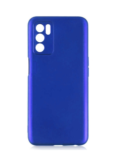 Ekılıf - Oppo A16 Uyumlu Kılıf Mat Soft Premier Silikon Kapak - Saks Mavi