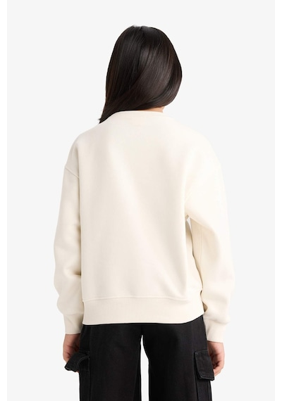 Defacto Kız Çocuk Relax Fit Bisiklet Yaka Baskılı İçi Yumuşak Tüylü Sweatshirt E6780a825wner105 Ekru Defacto Kız Çocuk Relax Fit Bisiklet Yaka Baskılı İçi Yumuşak Tüylü Sweatshirt E6780a825wner105 Ekru