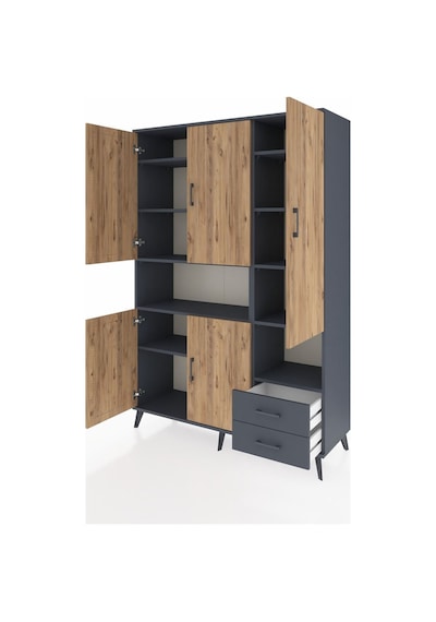 Hyperion Dolap 10 Raflı 2 Çekmeceli 5 Kapaklı 132x44x195 Antrasit-çam/antrasit Atlas Çam/antrasıt Hyperion Dolap 10 Raflı 2 Çekmeceli 5 Kapaklı 132x44x195 Antrasit-çam/antrasit Atlas Çam/antrasıt