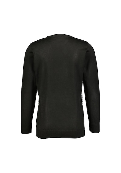 Finesuits Erkek Desenli Yünlü Kazak 2422201023.dsoyr Siyah