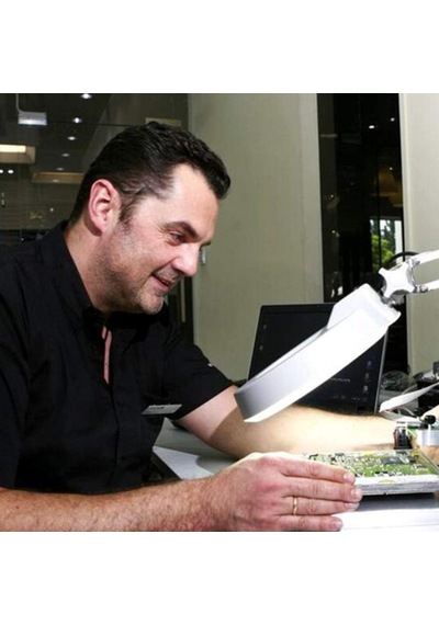 Masaüstü Standlı Işıklı 8x Akrobat Büyüteç Laboratuar, Teknik Servis, Güzellik Salonu..