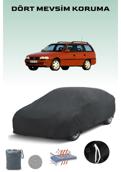 Siyah, Opel Astra Caravan 1998 - 2004, Araba Brandası, Oto Örtüsü, Araba Çadırı Siyah