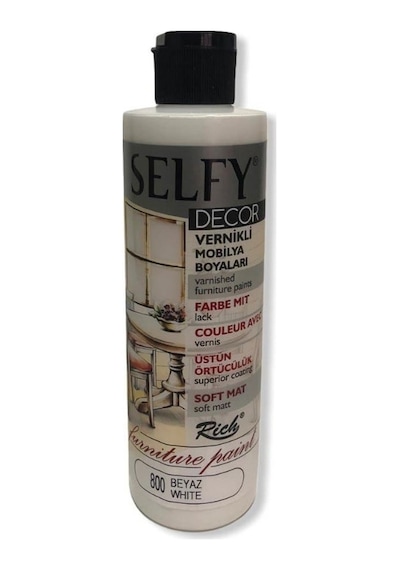 Rich Selfy Decor Vernikli Boya 240Cc - Beyaz 800