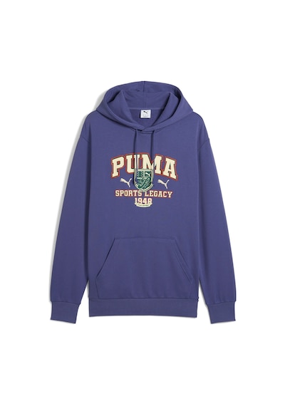 Puma Sports Legacy Graphıc Erkek Kapüşonlu Sweatshırt 629629 46 Mavi