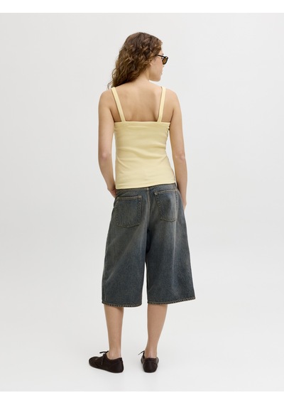 Jack & Jones Kadin Kare Yaka Kolsuz Üst - Fifi - 12271270 Sunlight