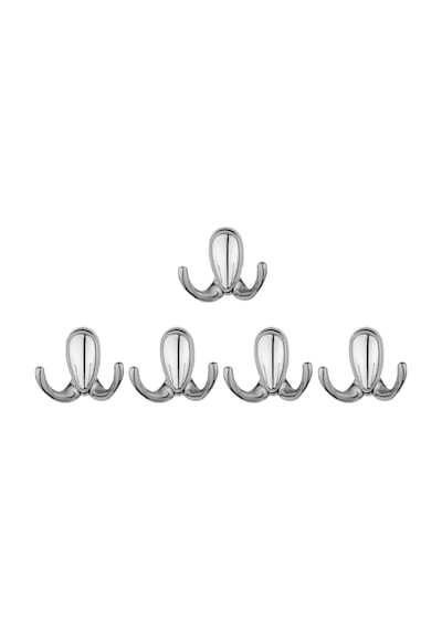 Ari S Askı, Metal Vestiyer Askısı, Krom Matkrom, Duvar Ve Dolap Askılığı 5'li Set Vidalı Krom Krom