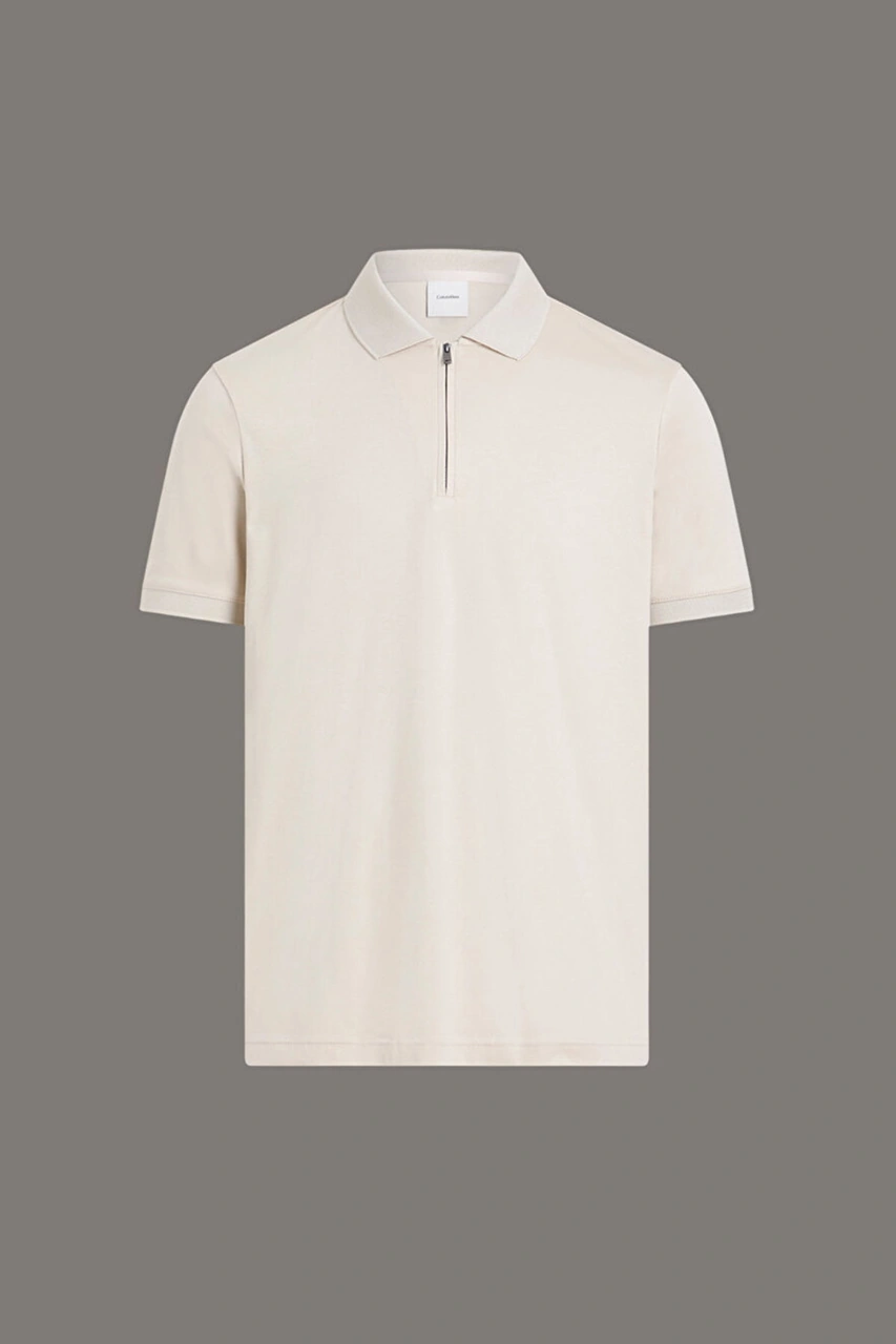 Calvin Klein Polo Yaka Erkek T-shirt Taş