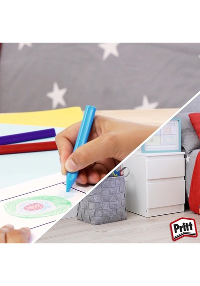 Pritt 12'li Jumbo Üçgen Silinebilir Pastel Boya Mum Boya + Silgi Ve Kalemtıraş Hediyeli Genel