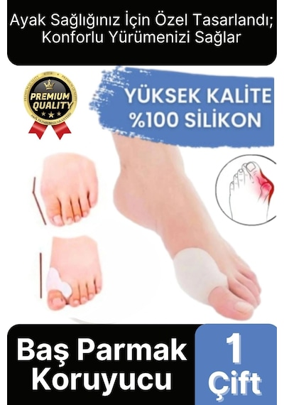 Yüksek Kalite Yumuşak Halluks Valgus Makaralı Bunyon Silikon Ayak Başparmak Kemik Koruyucu 1 Çift