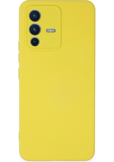 Cosmotex Newface Vivo V23 5g Kılıf Nano İçi Kadife Silikon - Sarı