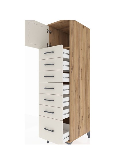 Kronos Dolap Tek Raflı 7 Çekmeceli Tek Kapaklı 44x59x182 Çam-aytaşı Atlas Çam Kronos Dolap Tek Raflı 7 Çekmeceli Tek Kapaklı 44x59x182 Çam-aytaşı Atlas Çam