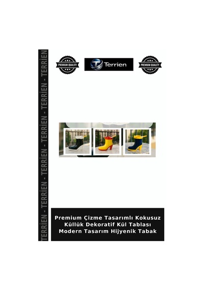 Premium Çizme Tasarımlı Kokusuz Küllük Dekoratif Kül Tablası Modern Tasarım Hijyenik Tabak