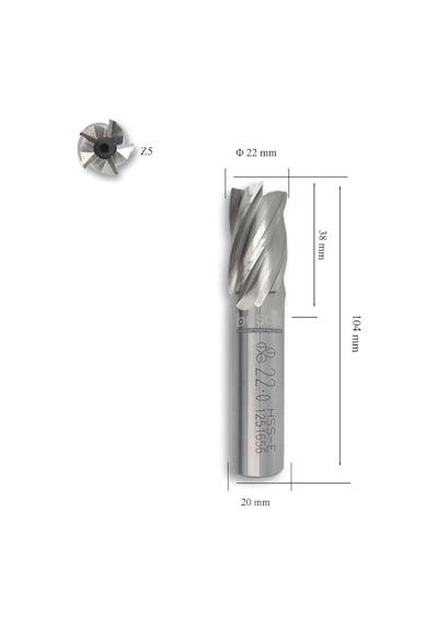 Mte 22 Mm Parmak Freze Hss-co5 Dın 844/b-n
