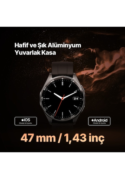 Ttec 2S12WS Tempus Pro 47 MM Amoled Ekranlı Yuvarlak Kasa Akıllı Saat