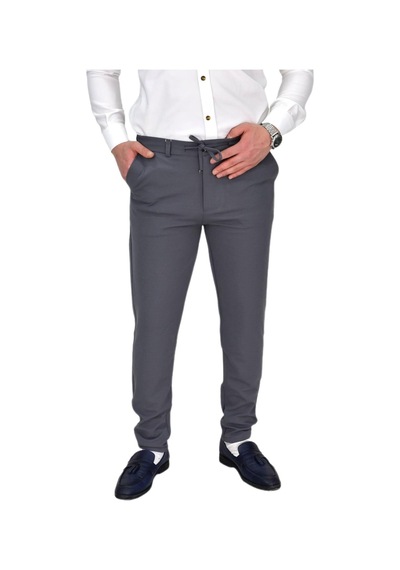 Erkek Beli Lastikli Jogger Pantolon Regular Fit Bgl-st04328 K.Gri