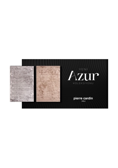 Pierre Cardin Azur Uz02a Gri Buz Mavi Pamuk Akrilik Yumuşak Dokulu Modern Kilim Halı Gri Mavi