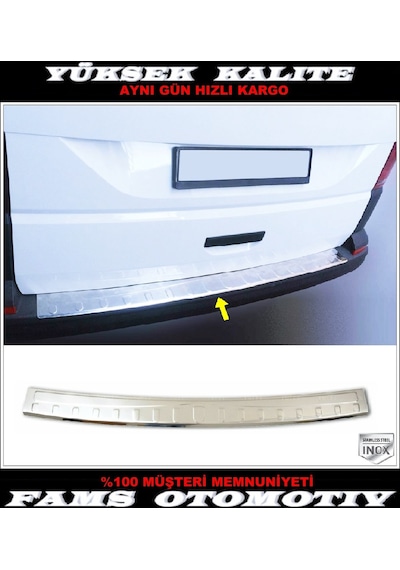 Vw T6 Transporter Krom Arka Tampon Üstü Koruma 2015 ve Üzeri