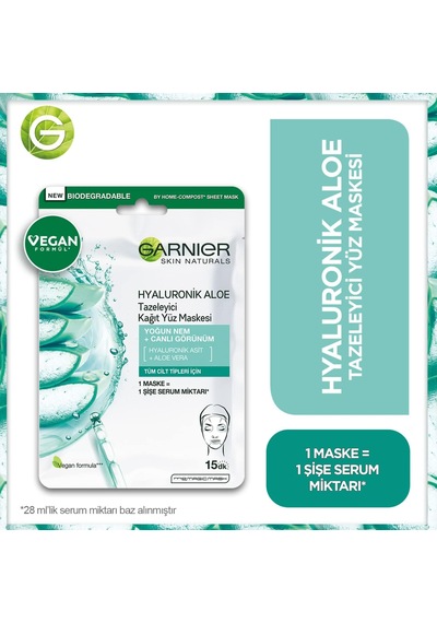 Tr Hyaluronik Aloe Tazeleyici Kağıt Yüz Maskesi