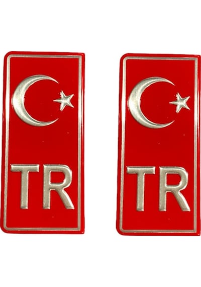 Tr Plaka Sticker 2 Adet / Yacıy01