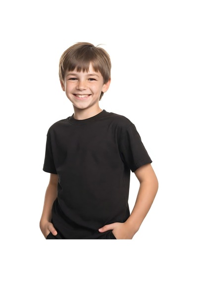 Fyk Kids Unisexs 3lü Çocuk Düz Basic Kısa Kollu T-shirt Çok Renkli