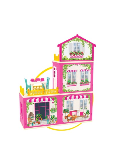 Lola'nın Düşler Evi - Tam Donanımlı, Bebekli Ve Eşyalı 4 Odalı Kız Çocuk Evcilik Seti