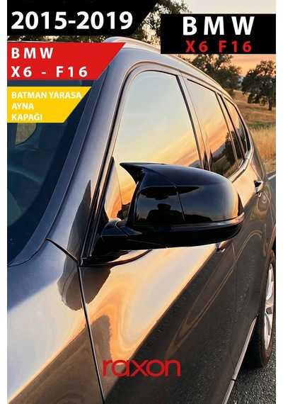 Bmw X6 F16 2015 2019 Batman & Yarasa Ayna Kapağı Parlak Piano Black Sport