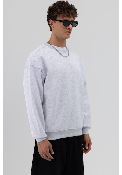Vamos Basic Bisiklet Yaka Oversize Sweatshirt Çok Renkli