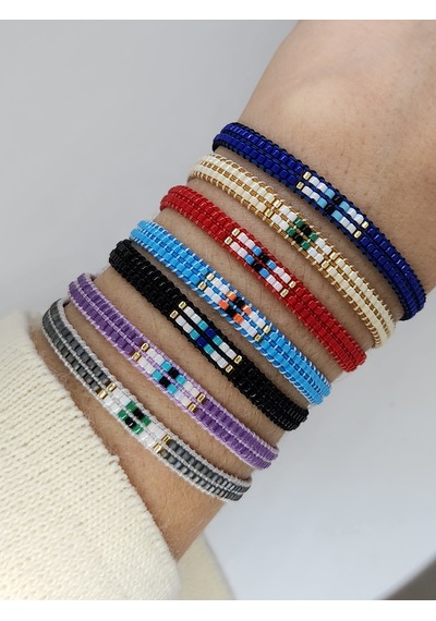 Harmel Jewelry Miyuki 7 Renk 7 Mod 7 Gün Bileklik Çok Renkli