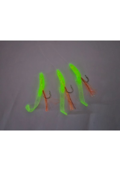 Silikon At Çek Takımı 2 Ad Silikon Balıklı Çapari 6,5 Cm Fıstık