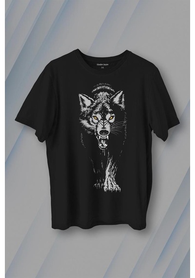 Bozkurt Kurt Kafası Wolf Gri Bozkurt Baskılı Tişört Unisex T-shirt 001