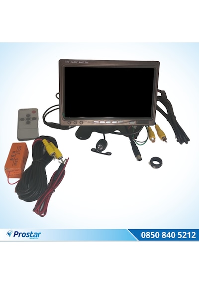 Araç Monitörü 7 inç LCD TFT Ekran + 1 Adet Geri Görüş Kamerası H